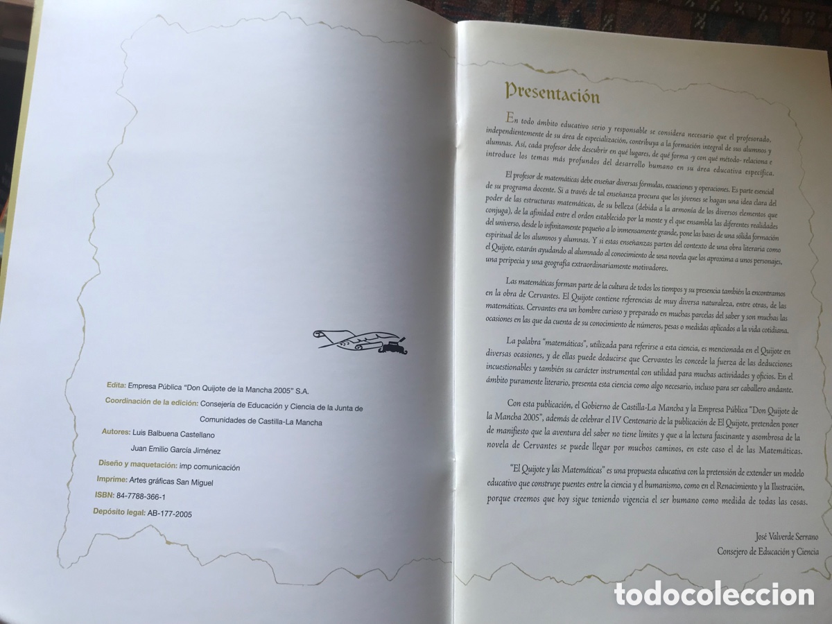 Libros de segunda mano de ciencias: El Quijote y las matem&aacute;ticas. Luis Balbuena. Curioso - Foto 2