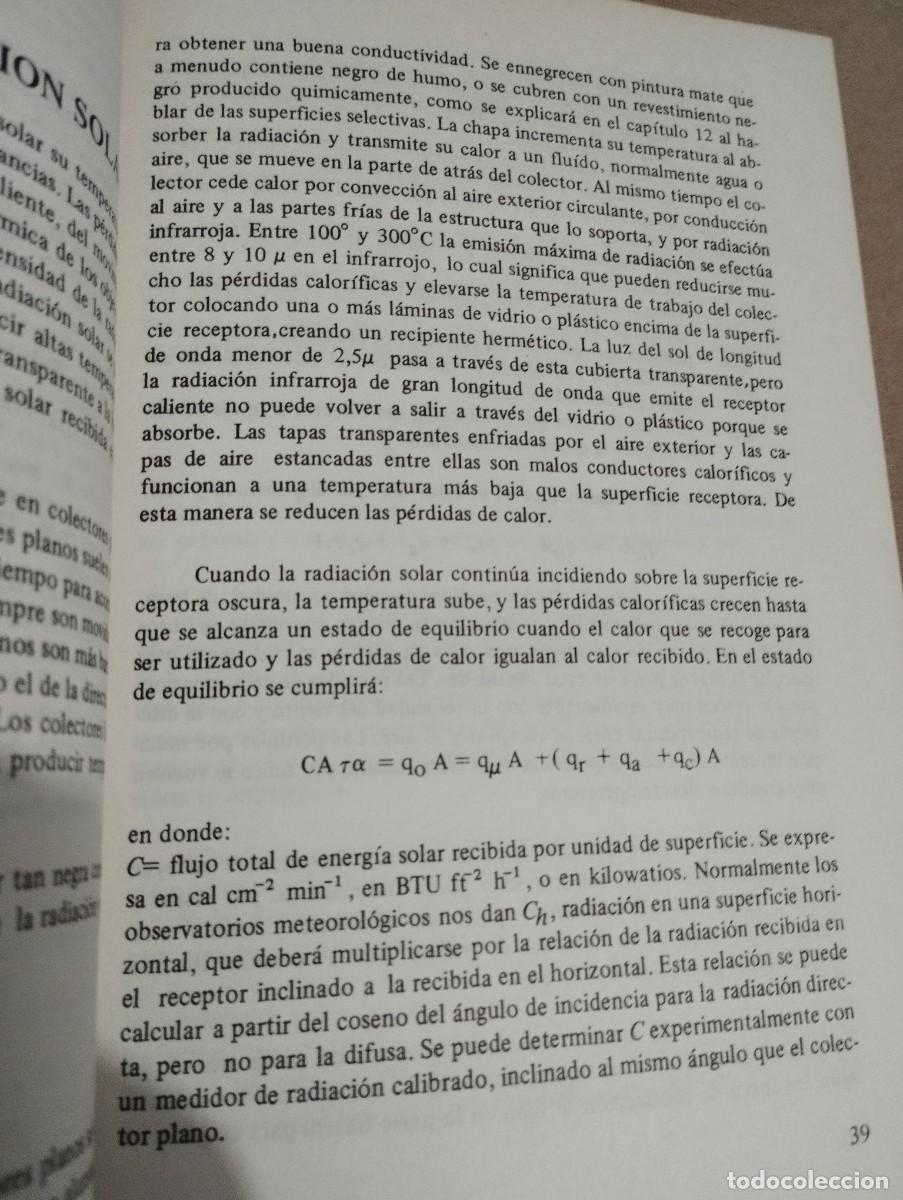 Libros de segunda mano de ciencias: USO DIRECTO DE LA ENERG&Iacute;A SOLAR (FARRINGTON DANIELS) - Foto 15