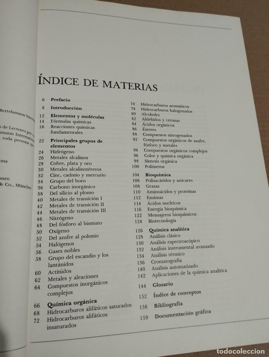 Libros de segunda mano de ciencias: QU&Iacute;MICA. ELEMENTOS, MOL&Eacute;CULAS, VIDA (C&Iacute;RCULO DE LECTORES) - Foto 3