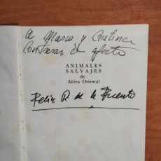 Libros de segunda mano: ANIMALES SALVAJES - EVEREST- FELIX R. DE LA FUENTE - FIRMADO/AUTOGRAFO Y DEDICATORIA. Lote 390931054