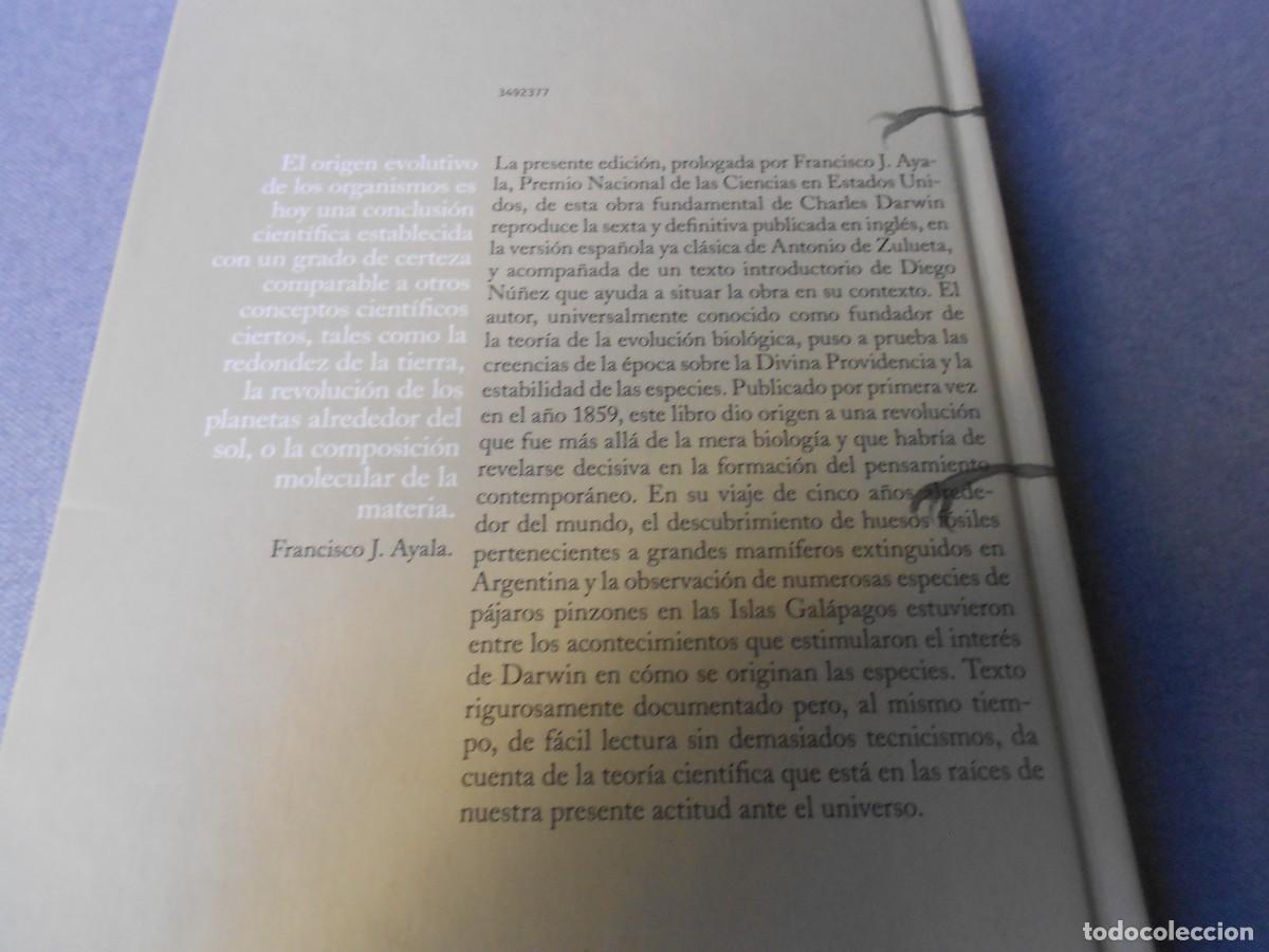 Libros de segunda mano: EL ORIGEN DE LAS ESPECIES - Foto 4