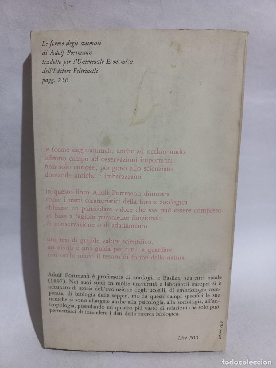 Libros de segunda mano: Adolf Portmann - Le Forme degli Animali - 1960 - Foto 5