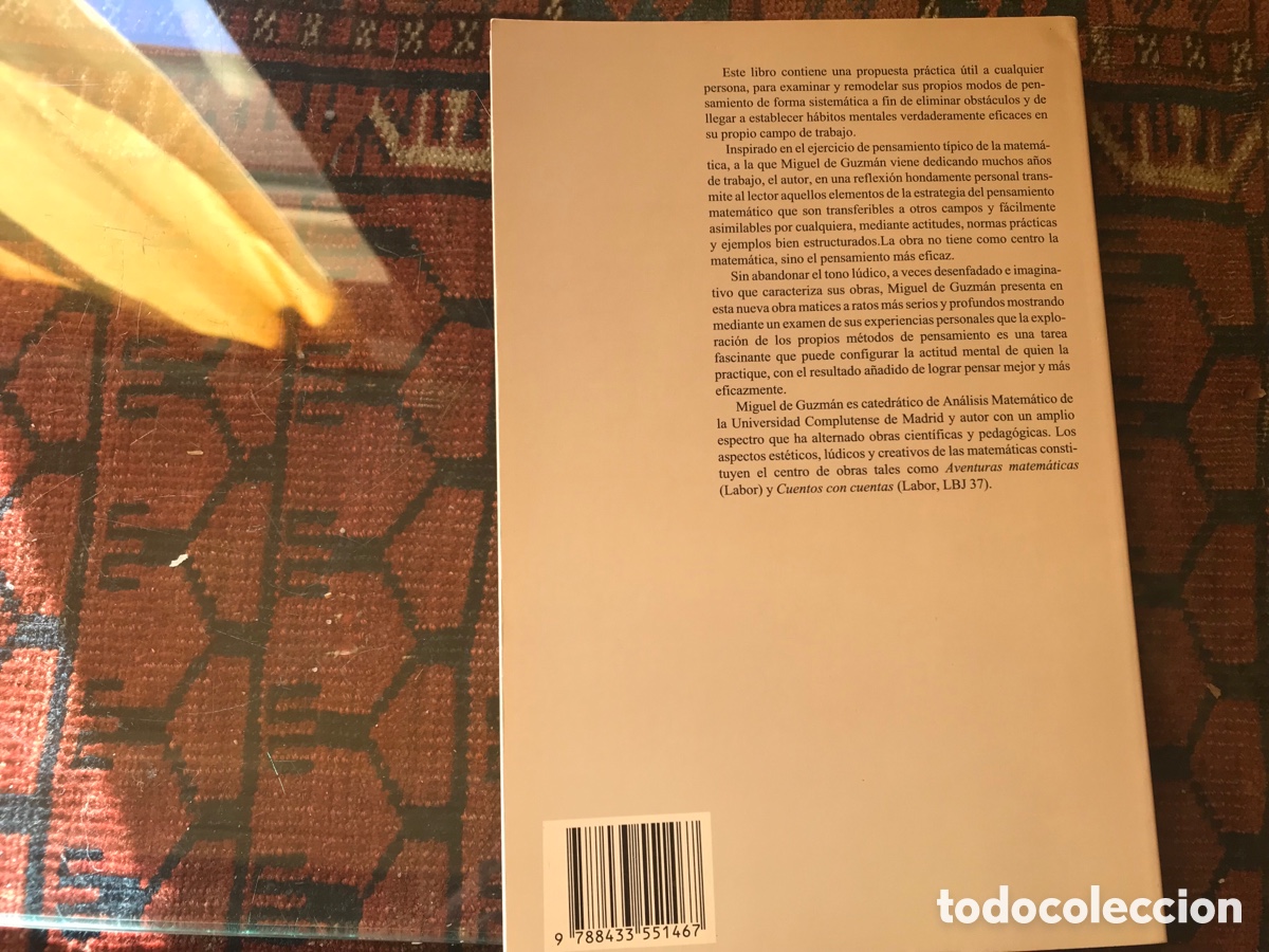 Libros de segunda mano de ciencias: Para pensar mejor. Miguel de Guzm&aacute;n. - Foto 3
