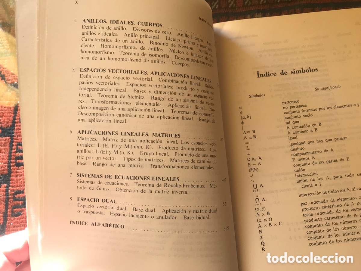 Libros de segunda mano de ciencias: Problemas resueltos de &aacute;lgebra. Emilio espada. Edunsa - Foto 5