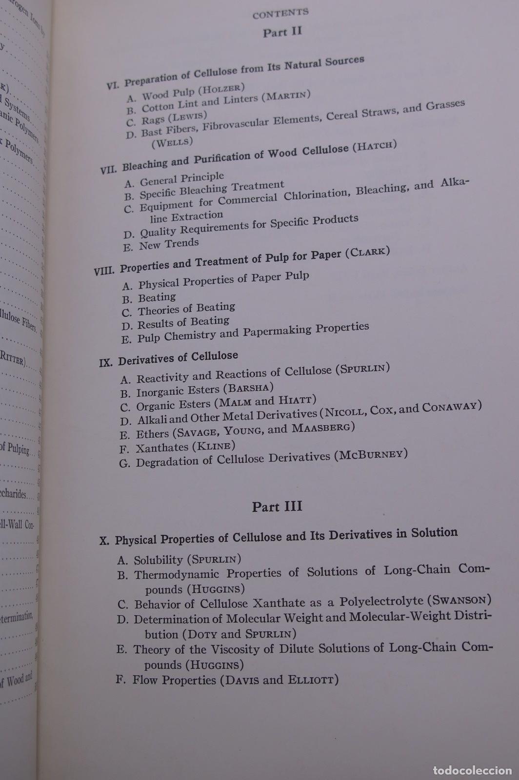Libros de segunda mano: Cellulose and Cellulose Derivatives. Ott. Spurlin. 3 TOMOS - Foto 4