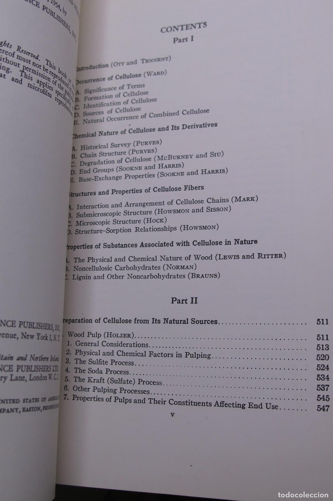 Libros de segunda mano: Cellulose and Cellulose Derivatives. Ott. Spurlin. 3 TOMOS - Foto 6