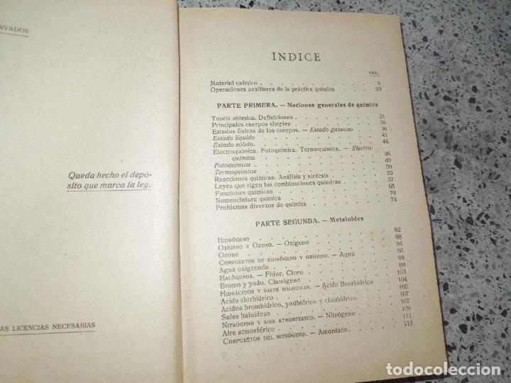 Libros de segunda mano de ciencias: ELEMENTOS DE QU&Iacute;MICA - EDITORIAL EDELVIVES - SEXTA EDICI&Oacute;N - SIN DATAR. - Foto 5