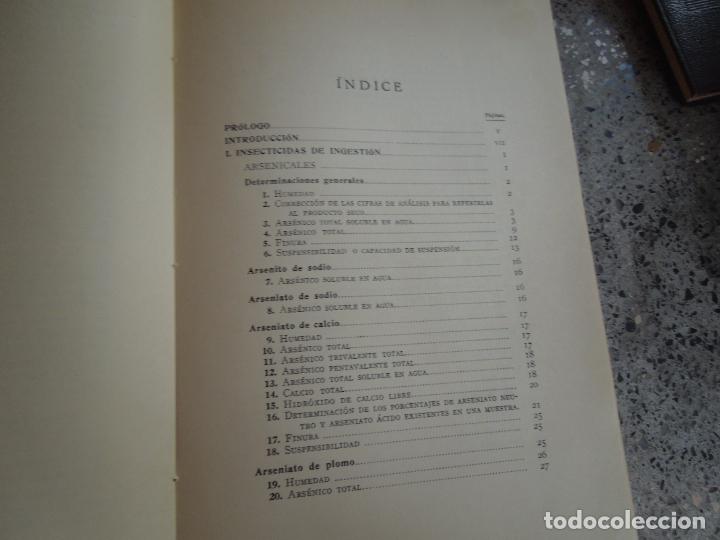 Libros de segunda mano: ANALISIS DE INSECTICIDAS - PEDRO HERCE - MADRID 1945 - Foto 5