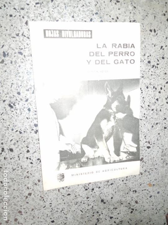 Gebrauchte B&uuml;cher: LA RABIA DEL PERRO Y DEL GATO - BENITO TALEGON - 1973 - 20000 EJEMPLARES MINISTERIO AGRUICULTURA