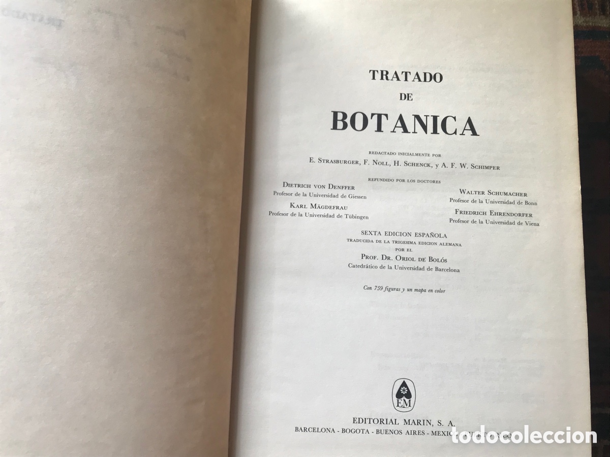 Libros de segunda mano: Tratado de Bot&aacute;nica. Strasburger. Mar&iacute;n - Foto 2