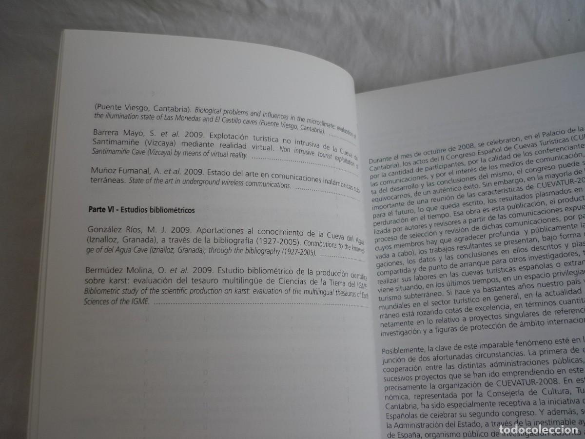 Libros de segunda mano: Cuevas tur&iacute;sticas, cuevas vivas, 2009 - Foto 8