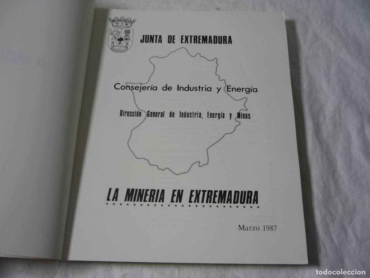 Libros de segunda mano: La miner&iacute;a en Extremadura, 1987 - Foto 5