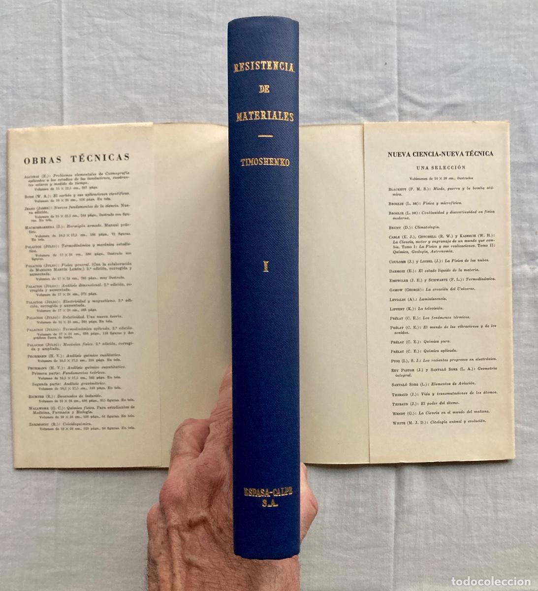 Libros de segunda mano de ciencias: RESISTENCIA DE MATERIALES, I, S. TIMOSHENKO, UND&Eacute;CIMA EDICI&Oacute;N. - Foto 4