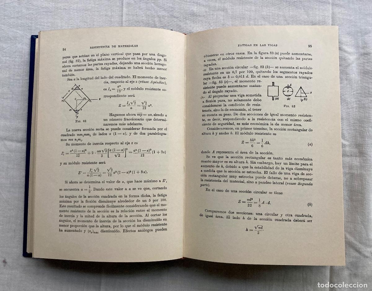 Libros de segunda mano de ciencias: RESISTENCIA DE MATERIALES, I, S. TIMOSHENKO, UND&Eacute;CIMA EDICI&Oacute;N. - Foto 6