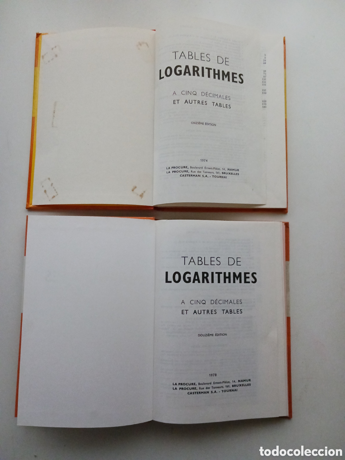 Libros de segunda mano de ciencias: Tables de Logarithmes, tablas de logaritmos franc&eacute;s Bruxelles 1974 1978 - Foto 2