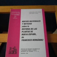 Libros de segunda mano: NUEVOS MATERIALES Y NOTICIAS SOBRE LAS PLANTAS DE NUEVA ESPAÑA-BOTÁNICA L PORTES 5,99. Lote 398230239