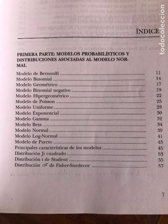 Libros de segunda mano de ciencias: MODELOS PROBABILISTICOS Y TABLAS ESTADISTICAS.- JOSE LUIS PEREZ DIEZ DE LOS RIOS - Foto 4