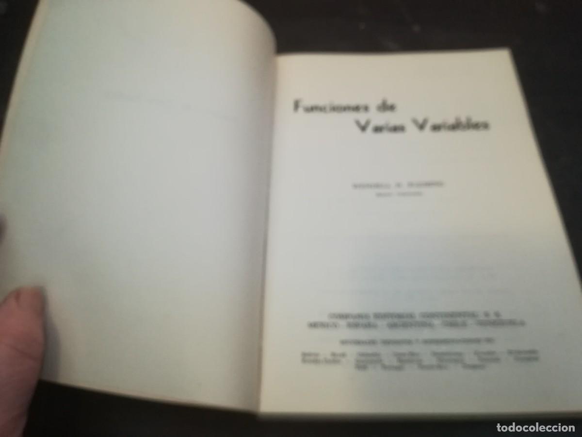 Libros de segunda mano de ciencias: FUNCIONES DE VARIAS VARIABLES / WENDELL H FLEMING / CONS241 / CONTINENTAL - Foto 3