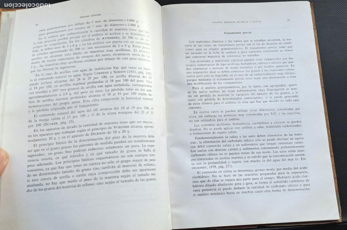 Libros de segunda mano de ciencias: AN&Aacute;LISIS MEC&Aacute;NICO DE ROCAS Y SUELOS (E. K&Ouml;STER 1966) SIN USAR - Foto 5