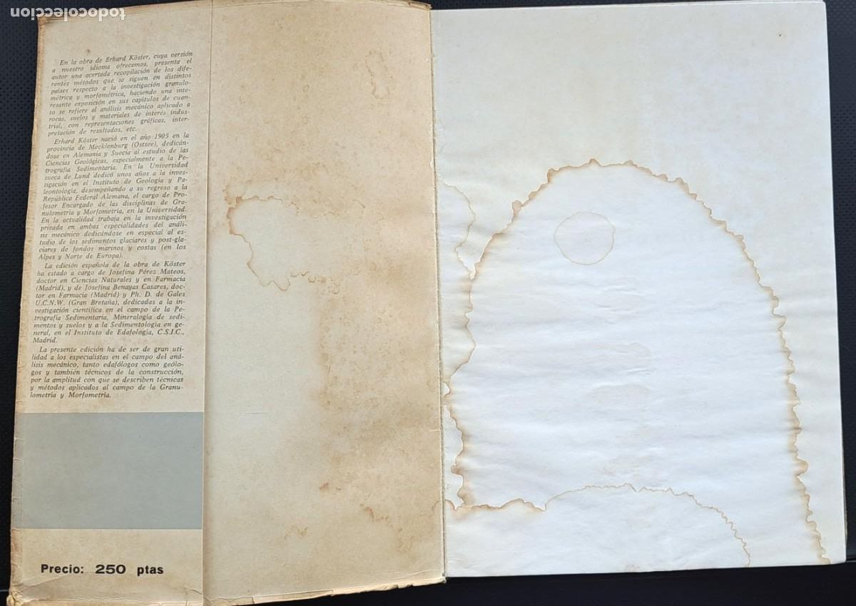 Libros de segunda mano de ciencias: AN&Aacute;LISIS MEC&Aacute;NICO DE ROCAS Y SUELOS (E. K&Ouml;STER 1966) SIN USAR - Foto 3