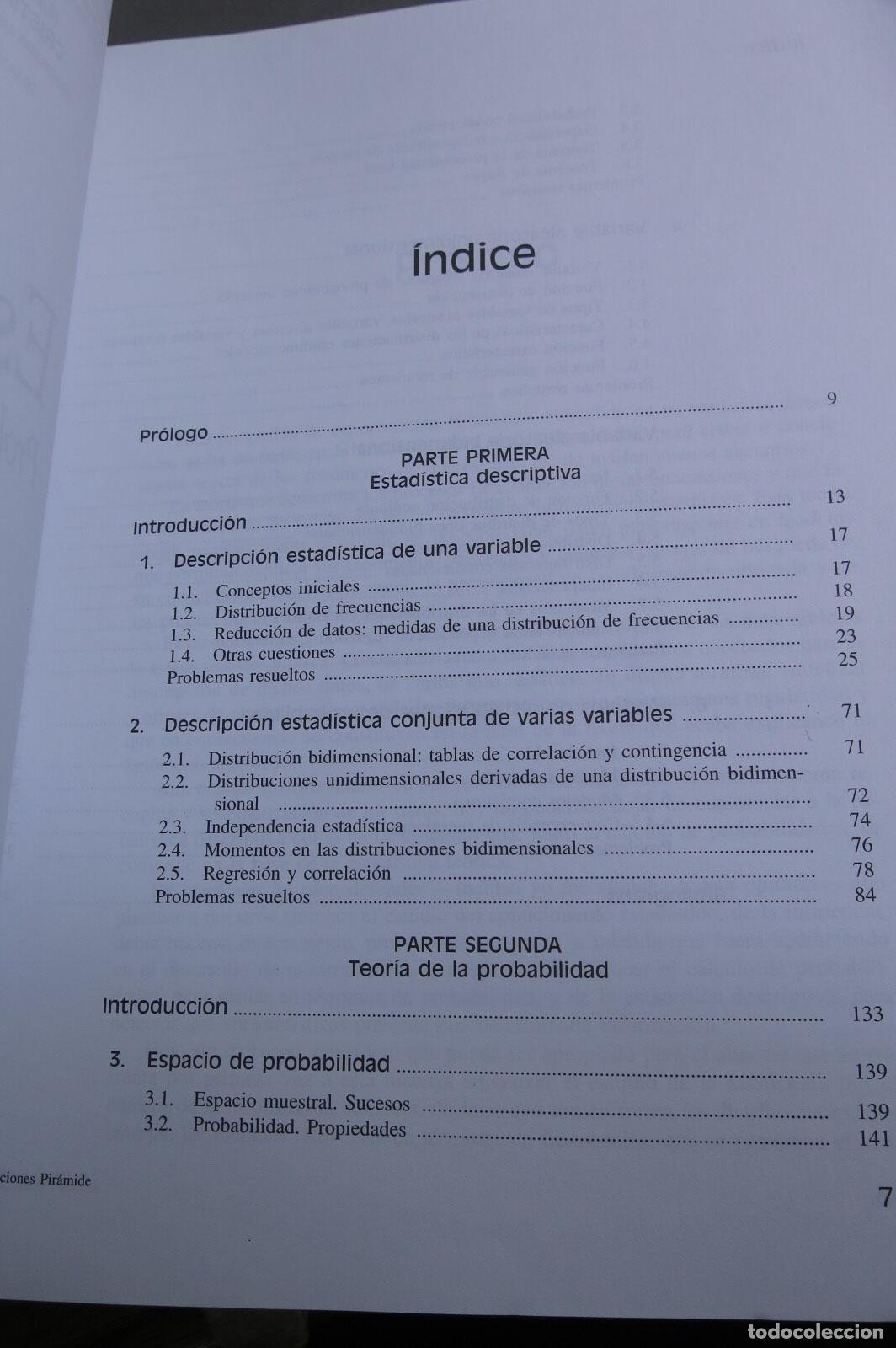 Libros de segunda mano de ciencias: Estad&iacute;stica. Mar&iacute;a Josefa Peralta Astudillo - Foto 2