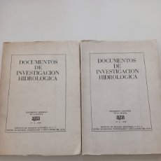 Libros de segunda mano: DOCUMENTOS DE INVESTIGACIÓN HIDROLÓGICA, SUPLEMENTOS DE LA REVISTA AGUA, NÚMEROS 4 Y 6 1969. Lote 401868249