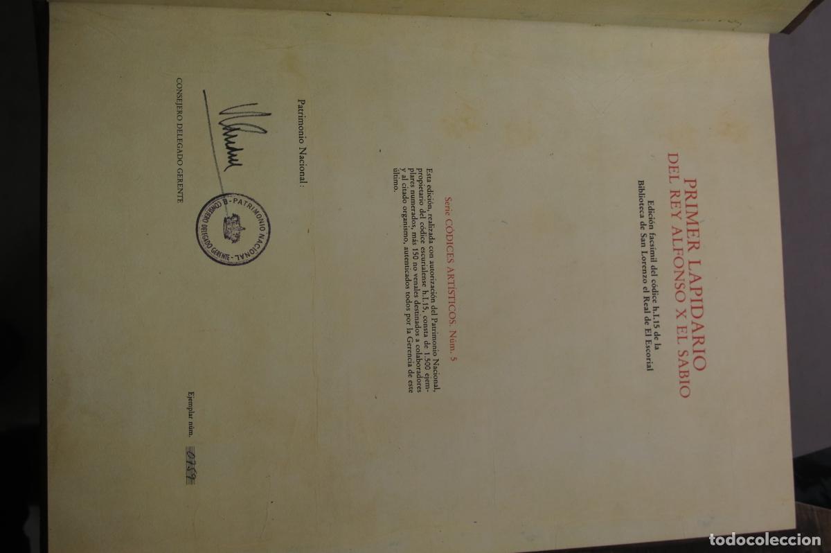 Libros de segunda mano: EL PRIMER LAPIDARIO DE ALFONSO X EL SABIO. EDILLAN. FACSIMIL - Foto 5