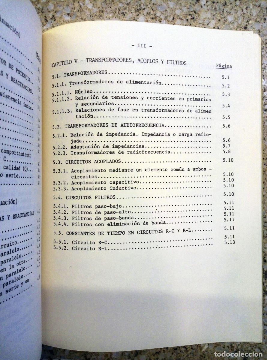 Libros de segunda mano de ciencias: Electricidad Elemental. Nociones sobre Corrientes Alternas aplicadas a la electr&oacute;nica. Ejercicios - Foto 5