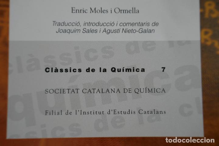 Libros de segunda mano de ciencias: DETERMINACI&Oacute; DE PESOS MOLECULARS DE GASOS &middot; ENRIC MOLES &middot; CL&Agrave;SSICS DE LA QU&Iacute;MICA (EN CATALAN) - Foto 3