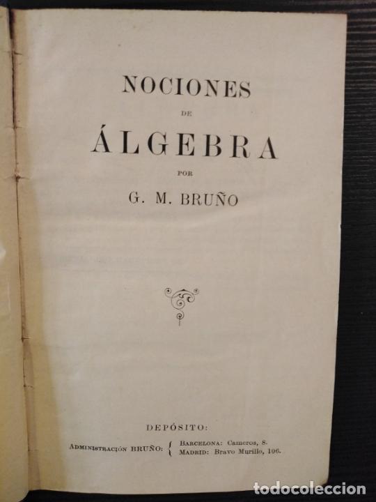 Libros de segunda mano de ciencias: Nociones de &aacute;lgebra y trigonometr&iacute;a - G. M. Bru&ntilde;o - Foto 2