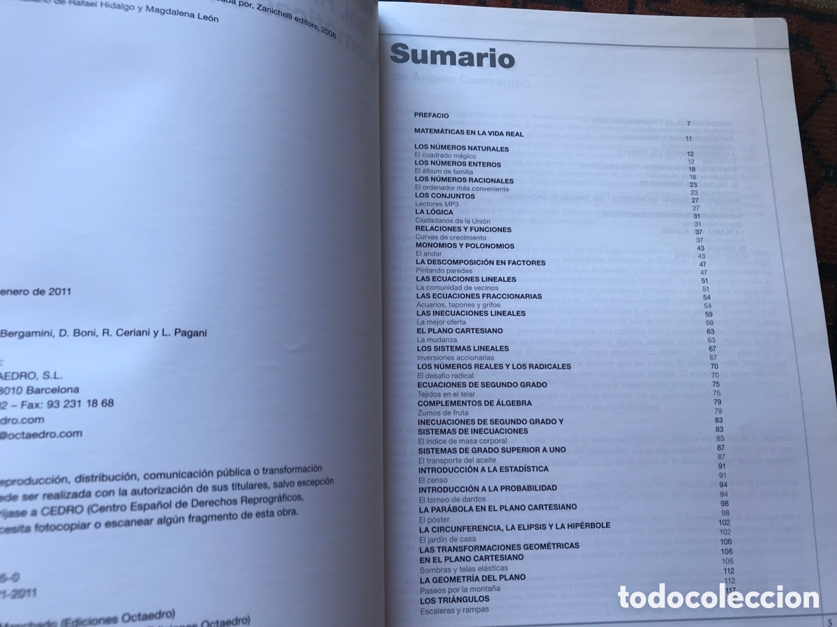 Libros de segunda mano de ciencias: Matem&aacute;ticas en la vida real. G. Barozzi&hellip;Octaedro. Como nuevo - Foto 4