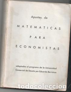 Gebrauchte B&uuml;cher der Wissenschaften: Apuntes de matem&aacute;ticas para economistas, Eduardo Berriatua
