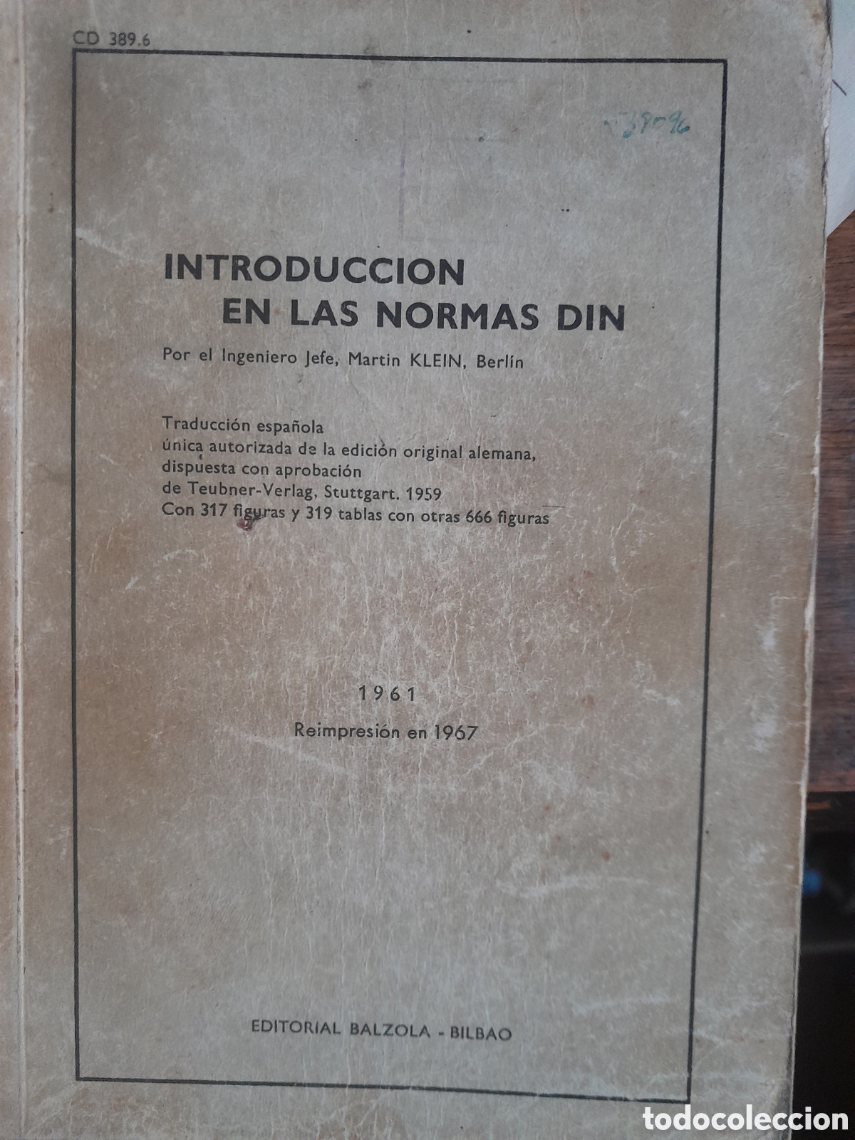 Gebrauchte B&uuml;cher der Wissenschaften: Introducci&oacute;n a las normas DIN 1967