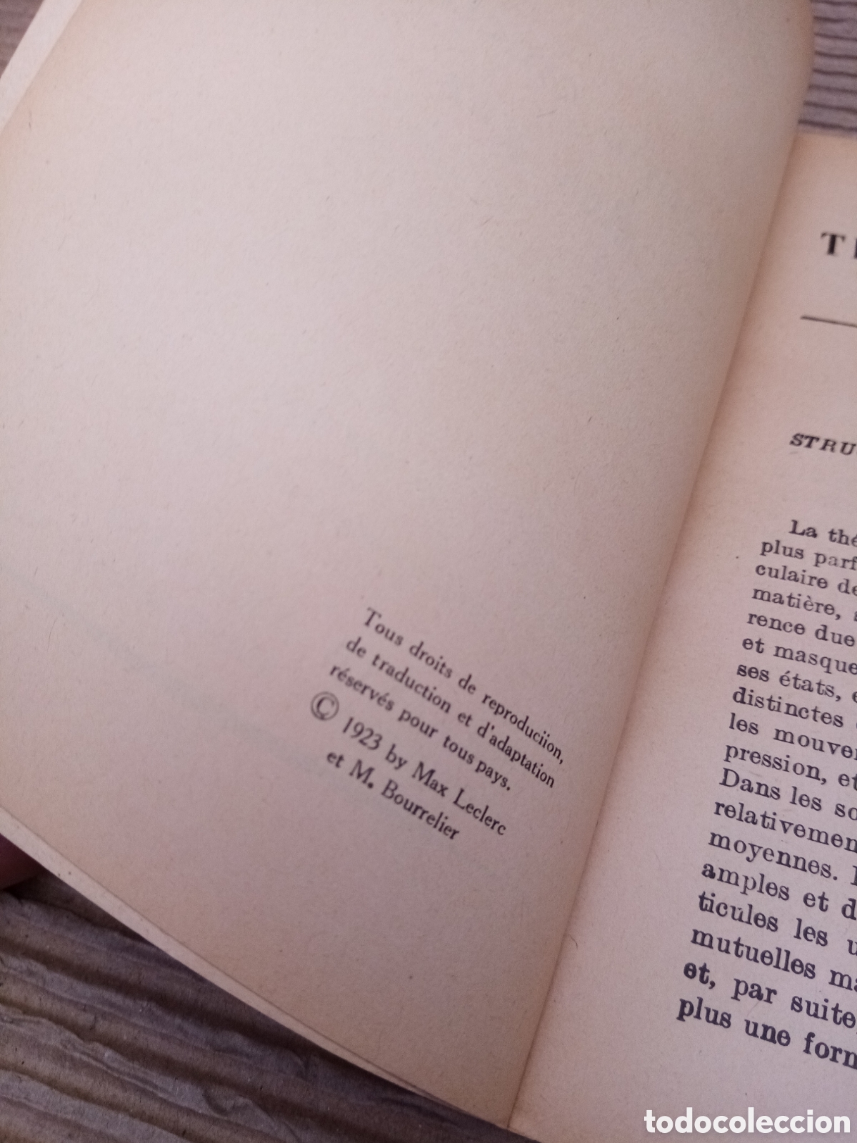 Libros de segunda mano de ciencias: Th&eacute;orie cin&eacute;tique des Gaz -E. Bloch- - Foto 4