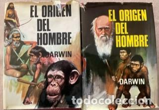 Libros de segunda mano: El origen del hombre, de Darwin (dos tomos, 807 p&aacute;ginas en total) - Foto 1