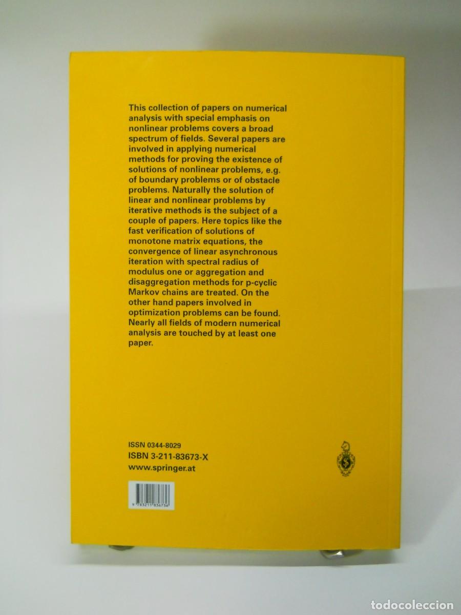 Libros de segunda mano de ciencias: Numerical Analysis with Emphasis on Nonlinear Problems 321183673X 9783211836736 - Foto 2