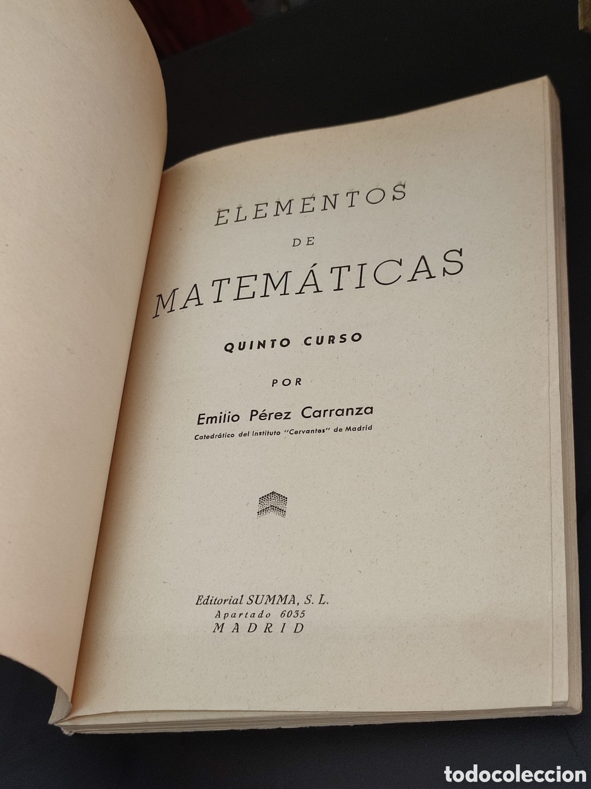 Libros de segunda mano de ciencias: Elementos de matem&aacute;ticas Emilio P&eacute;rez quinto curso - Foto 4