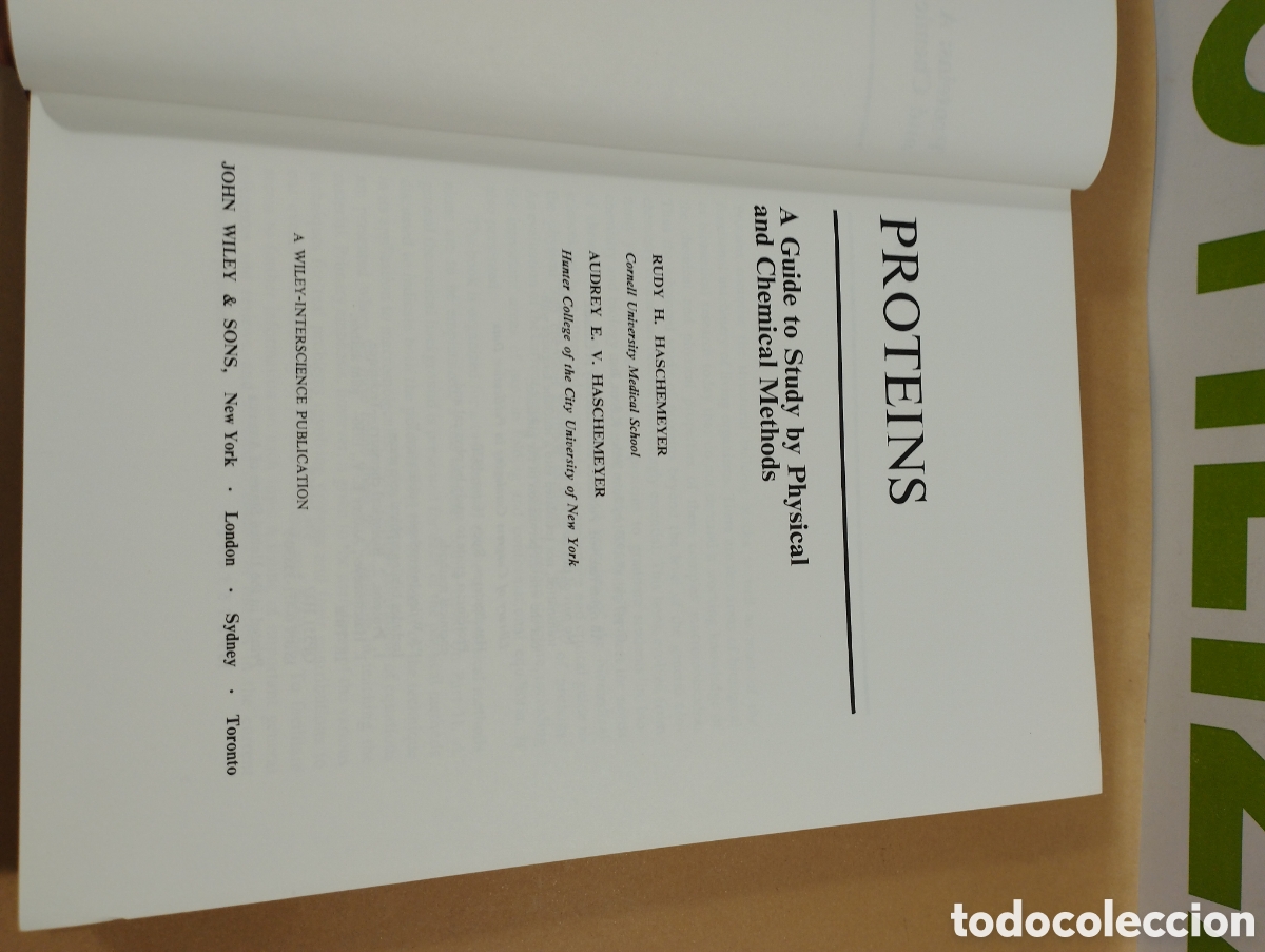 Libros de segunda mano de ciencias: Proteins. A guide to study by Physical and chemical methods - Foto 3