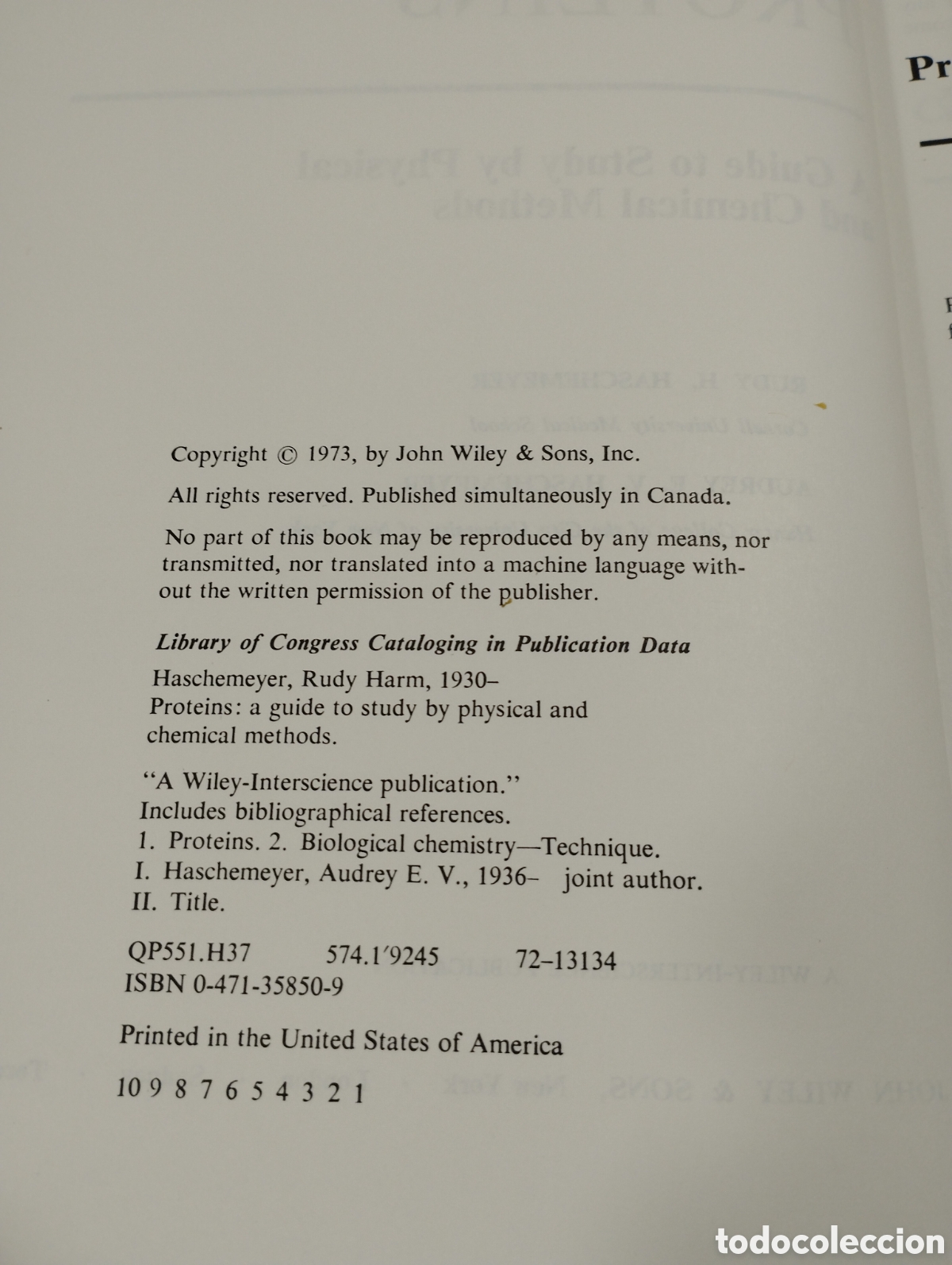 Libros de segunda mano de ciencias: Proteins. A guide to study by Physical and chemical methods - Foto 4