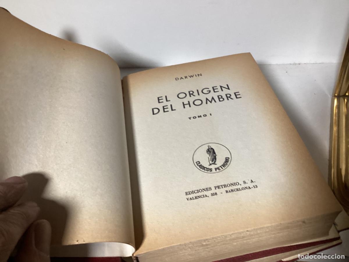 Libros de segunda mano: EL ORIGEN DEL HOMBRE / DARWIN / 2 TOMOS / EDICIONES PETRONIO 1973 - Foto 8