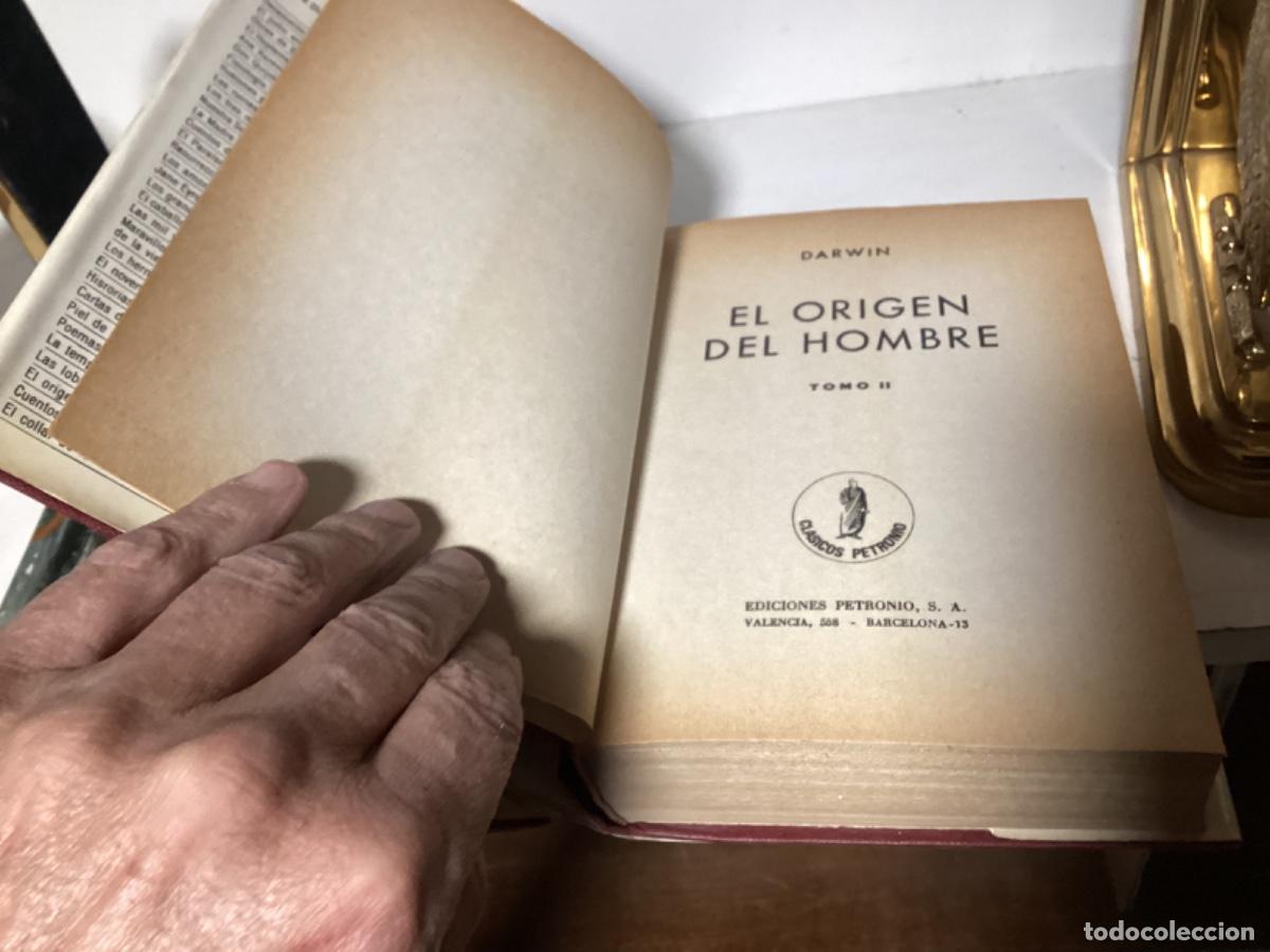 Libros de segunda mano: EL ORIGEN DEL HOMBRE / DARWIN / 2 TOMOS / EDICIONES PETRONIO 1973 - Foto 9