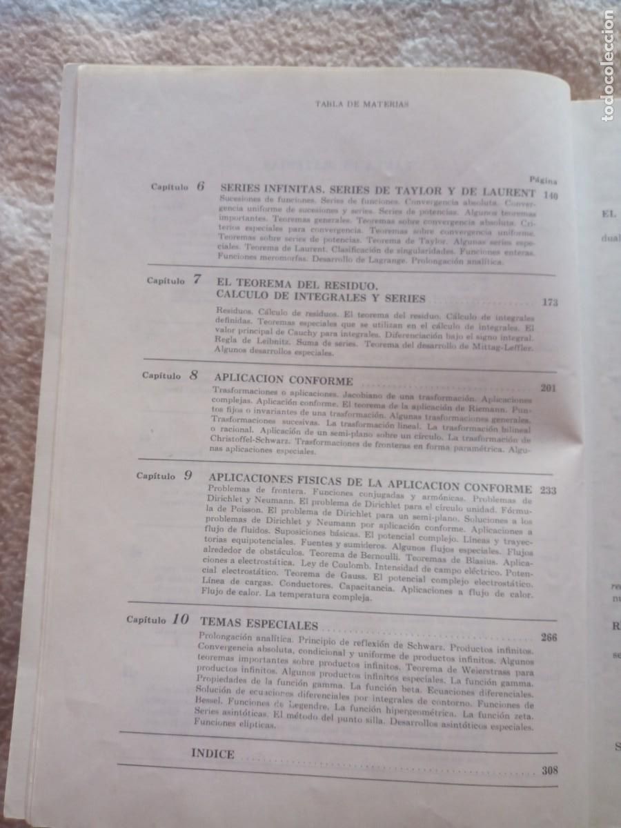 Libros de segunda mano de ciencias: Variable Compleja, Serie Schaum, Murray y R. Spiegel - Foto 3