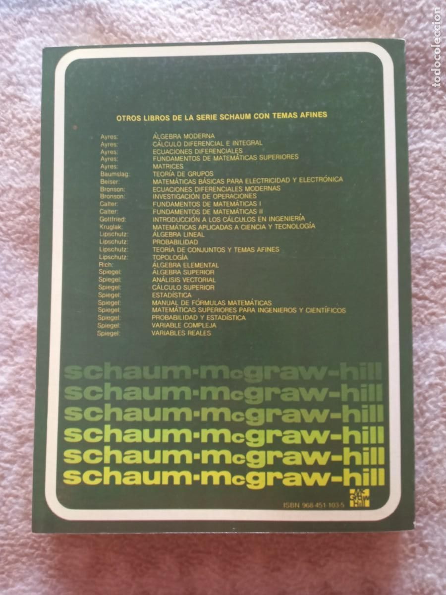 Libros de segunda mano de ciencias: Variable Compleja, Serie Schaum, Murray y R. Spiegel - Foto 6