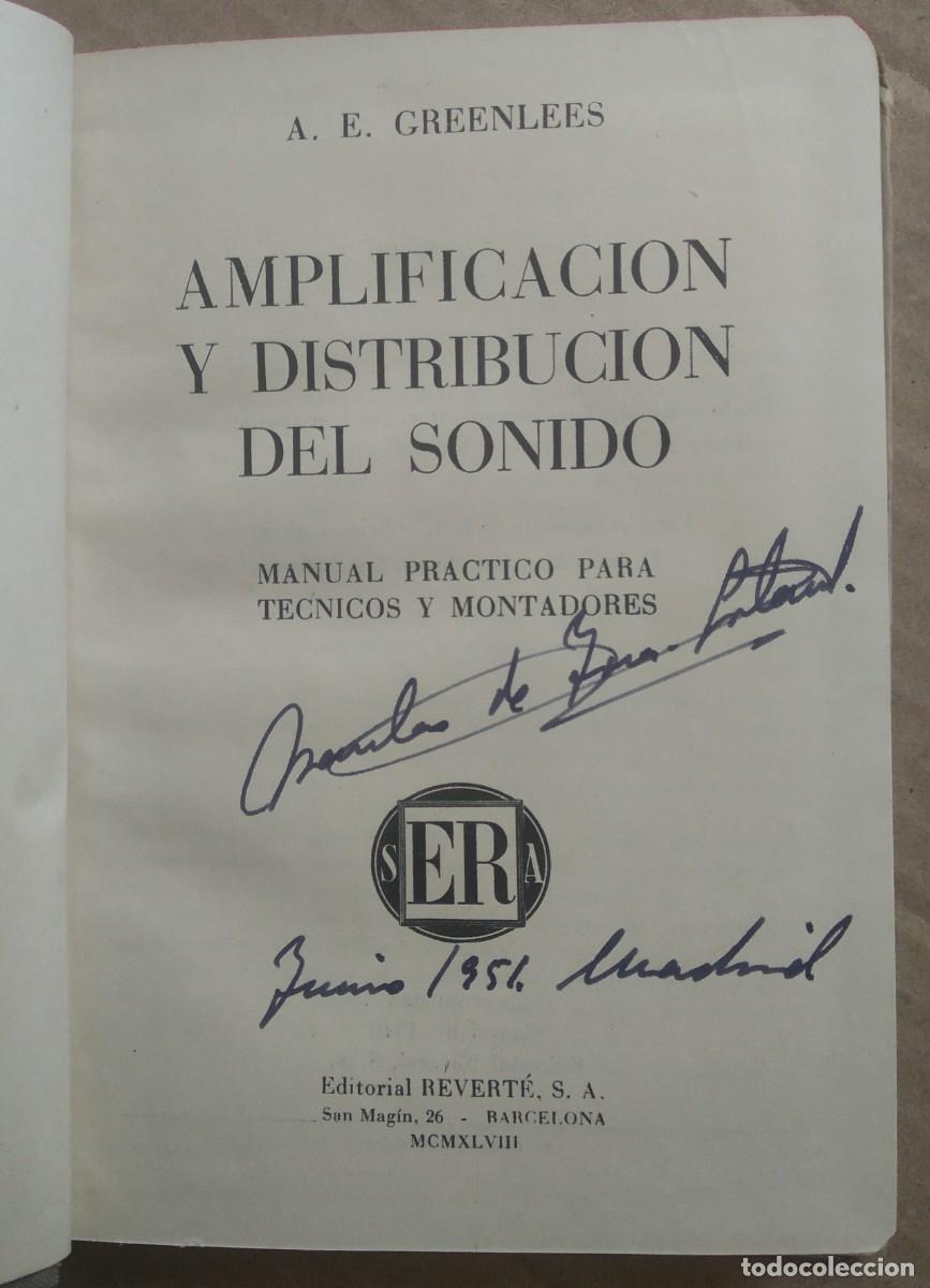 Libros de segunda mano de ciencias: AMPLIFICACI&Oacute;N Y DISTRIBUCI&Oacute;N DEL SONIDO -- A.E. GREENLEES - Foto 2