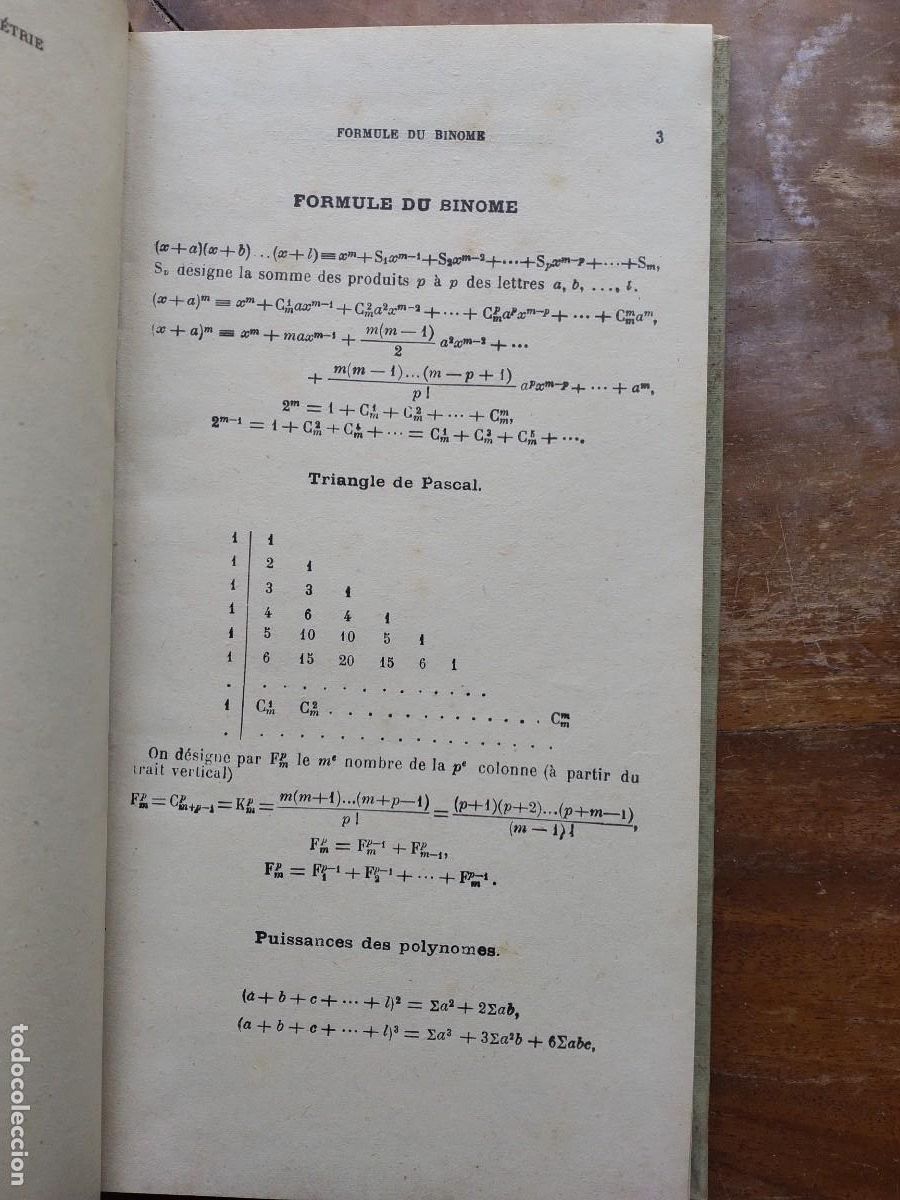 Libros de segunda mano de ciencias: Formulaire de mathematiques apreciables 1937 - Foto 3