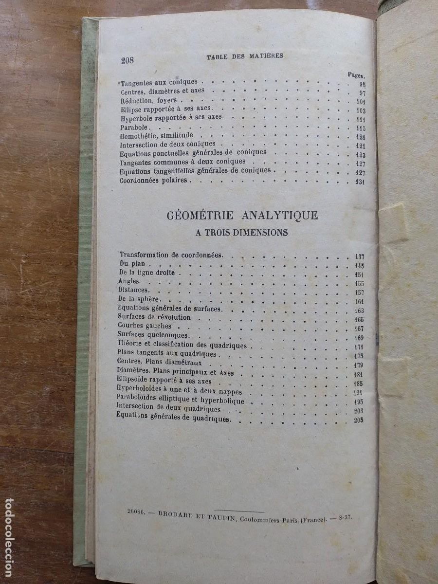 Libros de segunda mano de ciencias: Formulaire de mathematiques apreciables 1937 - Foto 5