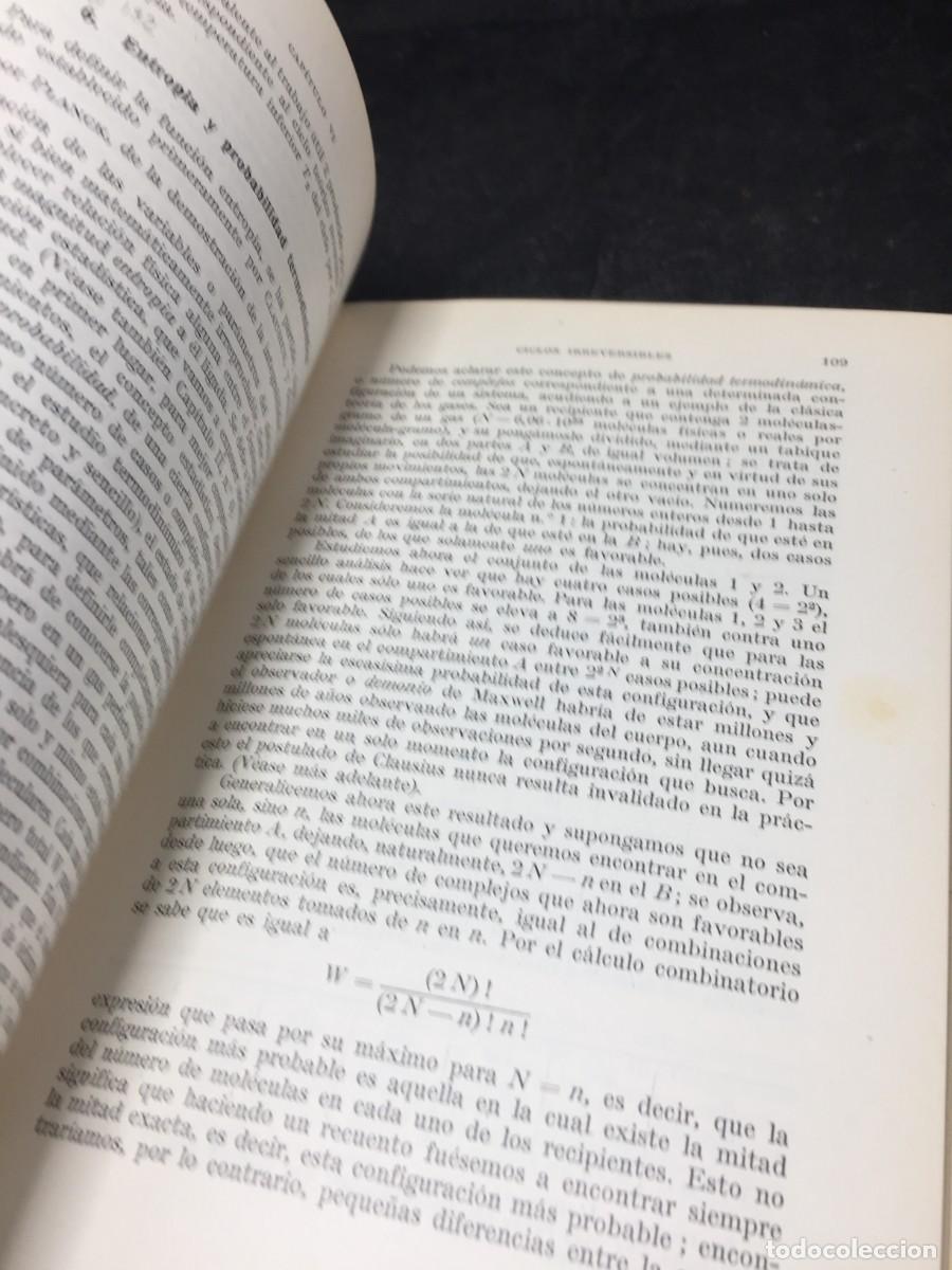 Libros de segunda mano de ciencias: Termodin&aacute;mica aplicada. M. Lucini, editorial Labor 1940 - Foto 5