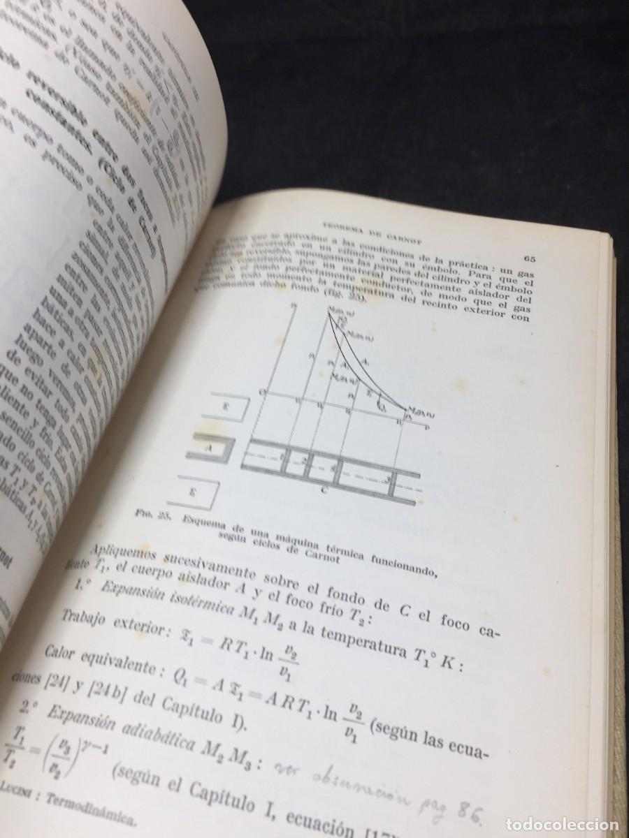 Libros de segunda mano de ciencias: Termodin&aacute;mica aplicada. M. Lucini, editorial Labor 1940 - Foto 9