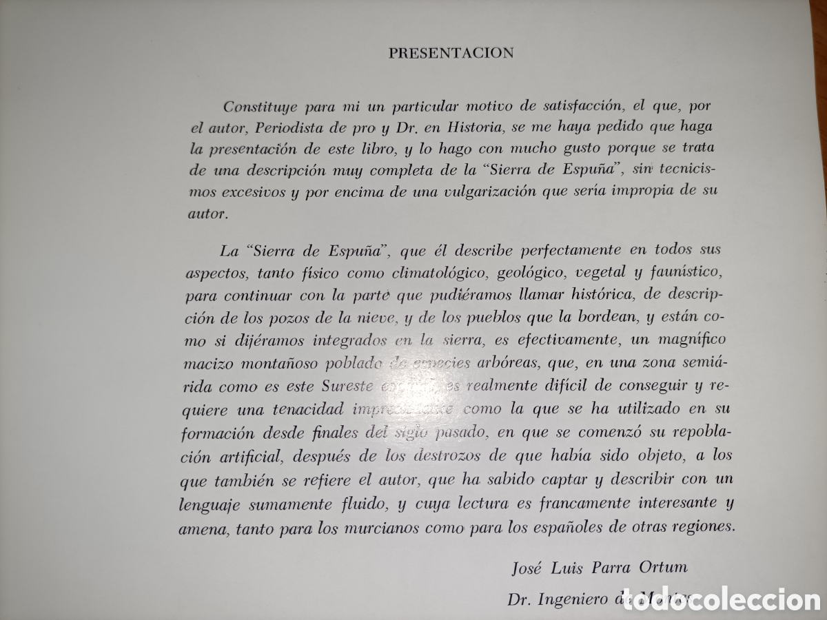 Libros de segunda mano: El libro de Sierra Espu&ntilde;a. Murcia. Seraf&iacute;n Alonso Navarro - Foto 3