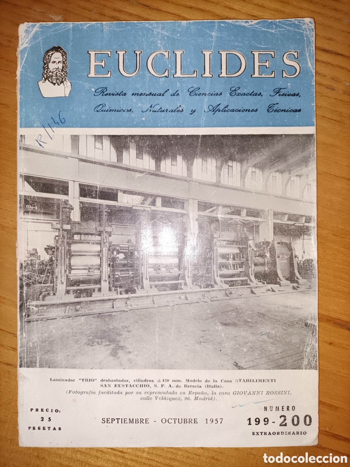 Gebrauchte B&uuml;cher der Wissenschaften: Revista Euclides. Matem&aacute;ticas f&iacute;sica qu&iacute;mica naturales y aplicaciones t&eacute;cnicas. 1957. N&ordm; 199-200